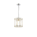NL99929 Char 1 Light Round Pendant Polished Nickel Clear