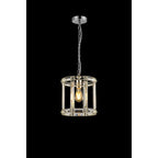 NL99929 Char 1 Light Round Pendant Polished Nickel Clear