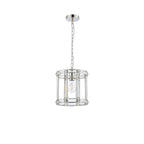 NL99929 Char 1 Light Round Pendant Polished Nickel Clear