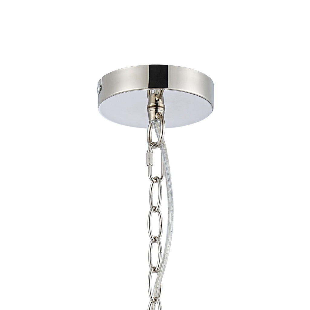 NL99929 Char 1 Light Round Pendant Polished Nickel Clear