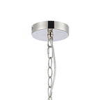 NL99929 Char 1 Light Round Pendant Polished Nickel Clear