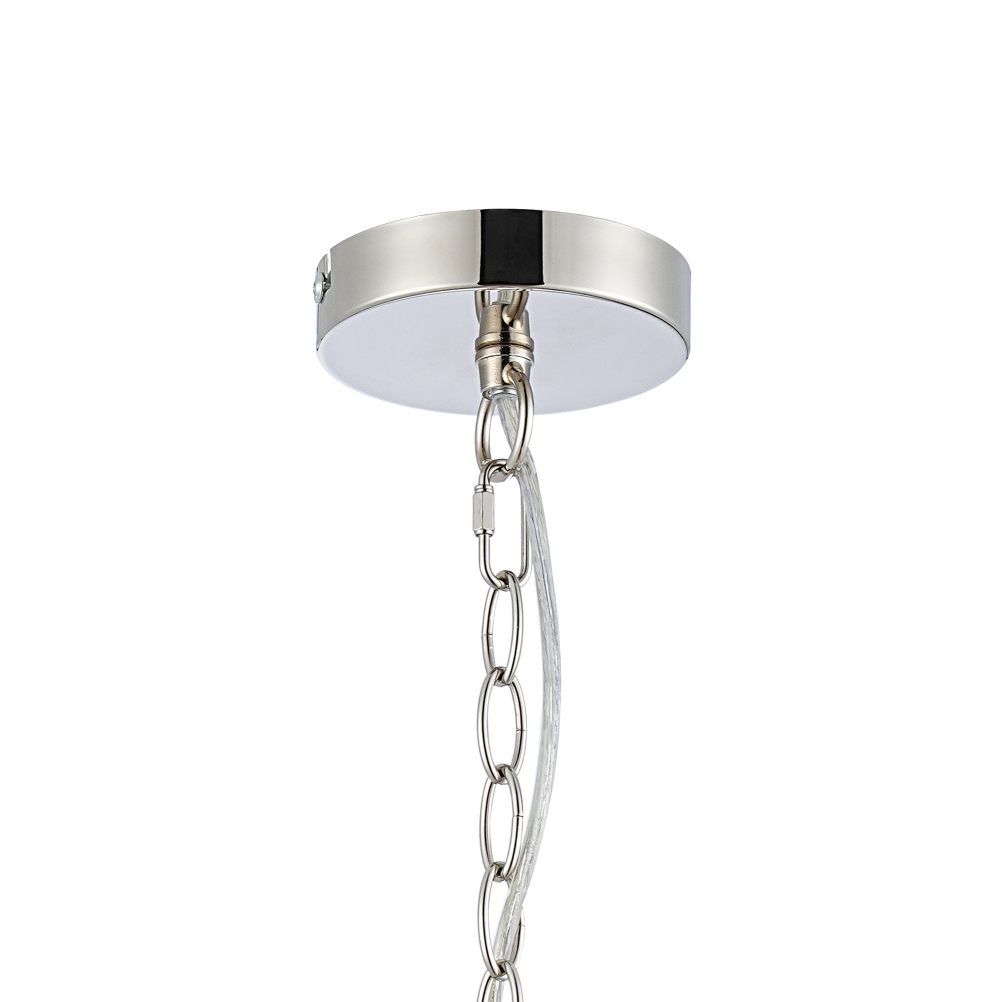 NL99929 Char 1 Light Round Pendant Polished Nickel Clear