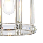 NL99929 Char 1 Light Round Pendant Polished Nickel Clear