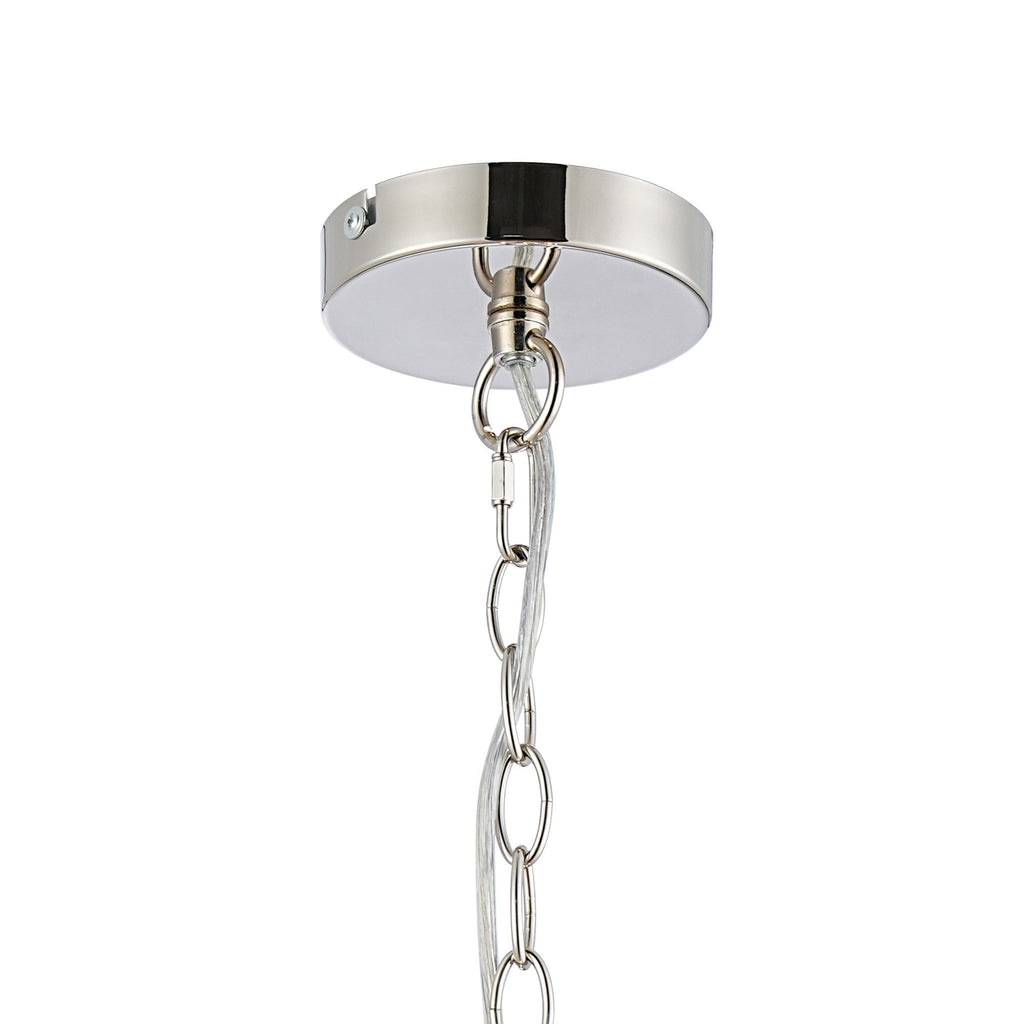 NL99939 Char 3 Light Medium Dome Pendant Polished Nickel Clear