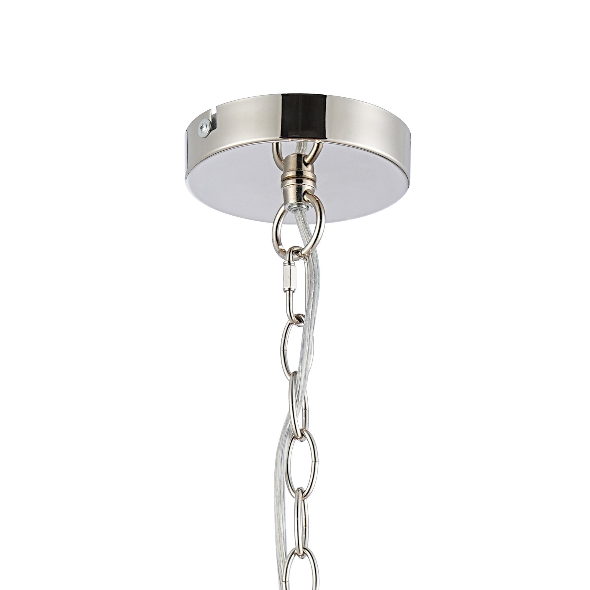 NL99939 Char 3 Light Medium Dome Pendant Polished Nickel Clear