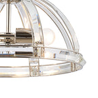 NL99939 Char 3 Light Medium Dome Pendant Polished Nickel Clear