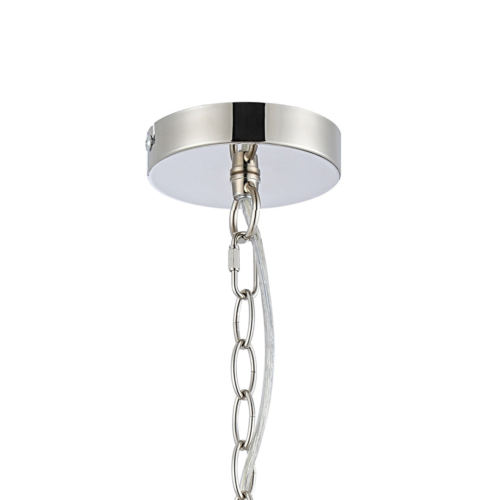NL99949 Char 2 Light Small Dome Pendant Polished Nickel Clear