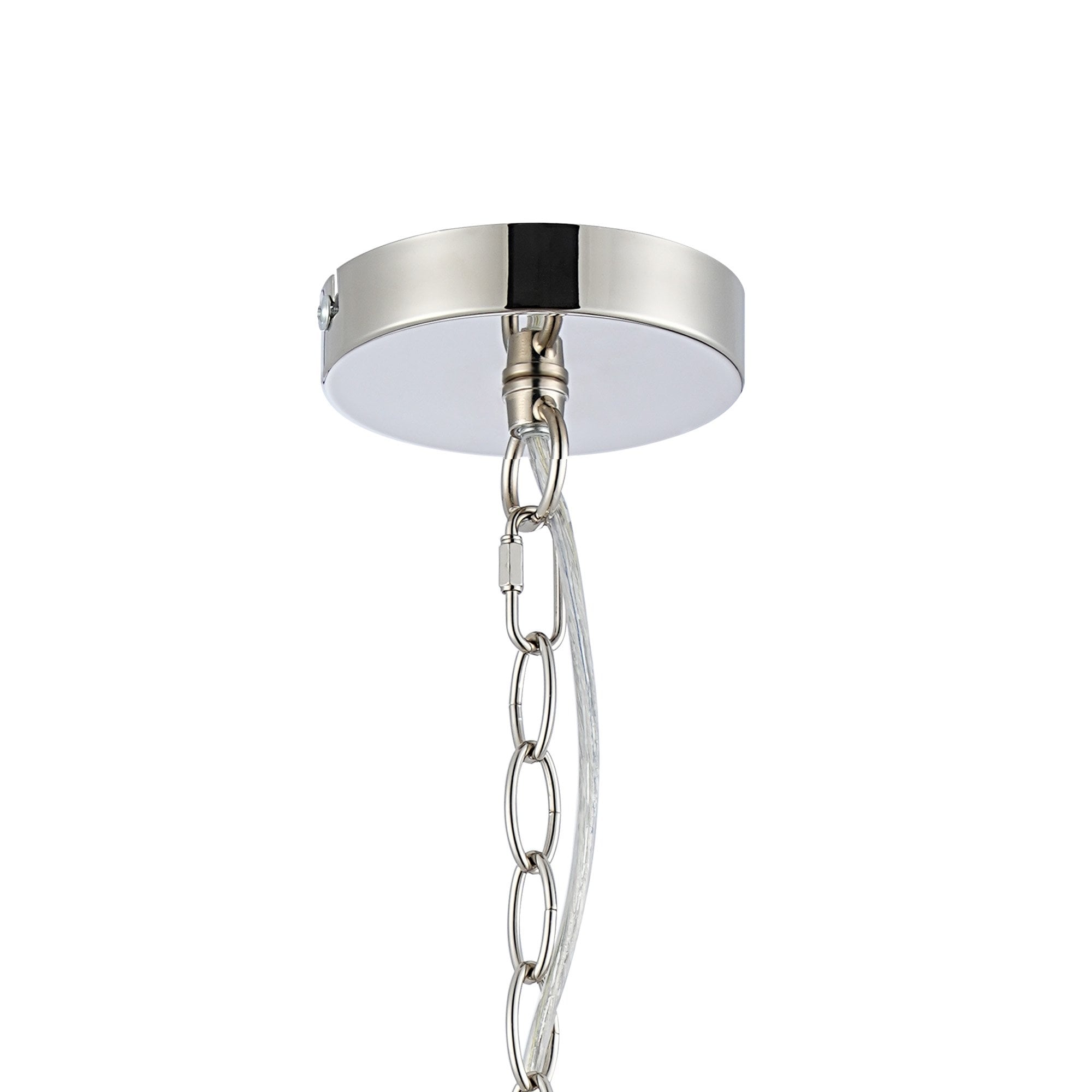 NL99949 Char 2 Light Small Dome Pendant Polished Nickel Clear