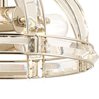NL99949 Char 2 Light Small Dome Pendant Polished Nickel Clear