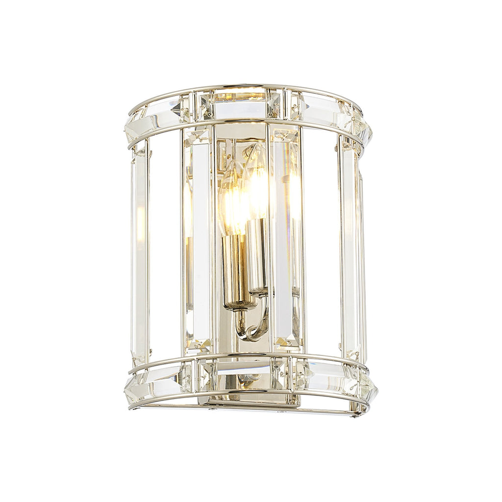 NL99959 Char 1 Light Wall Light Polished Nickel Clear