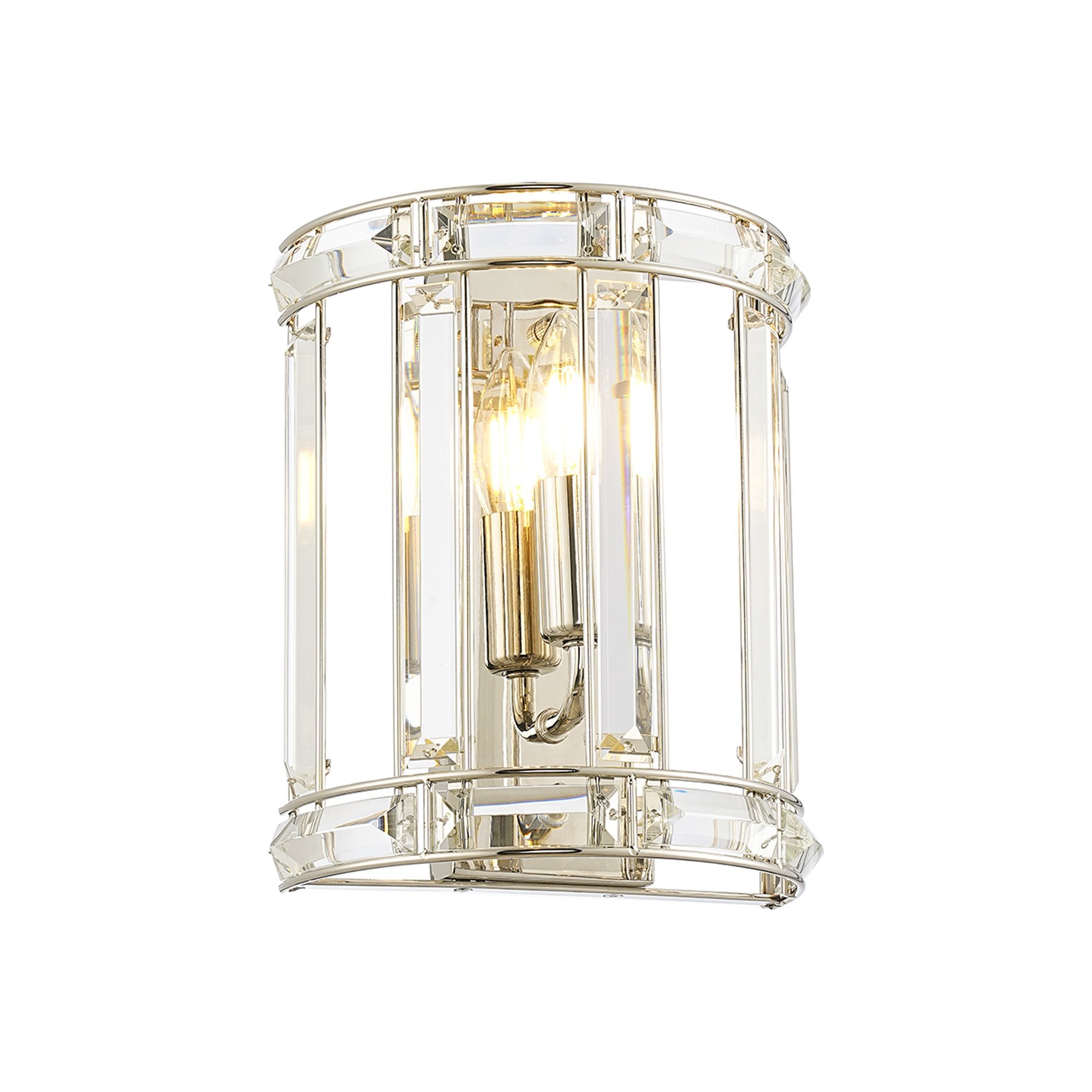 NL99959 Char 1 Light Wall Light Polished Nickel Clear