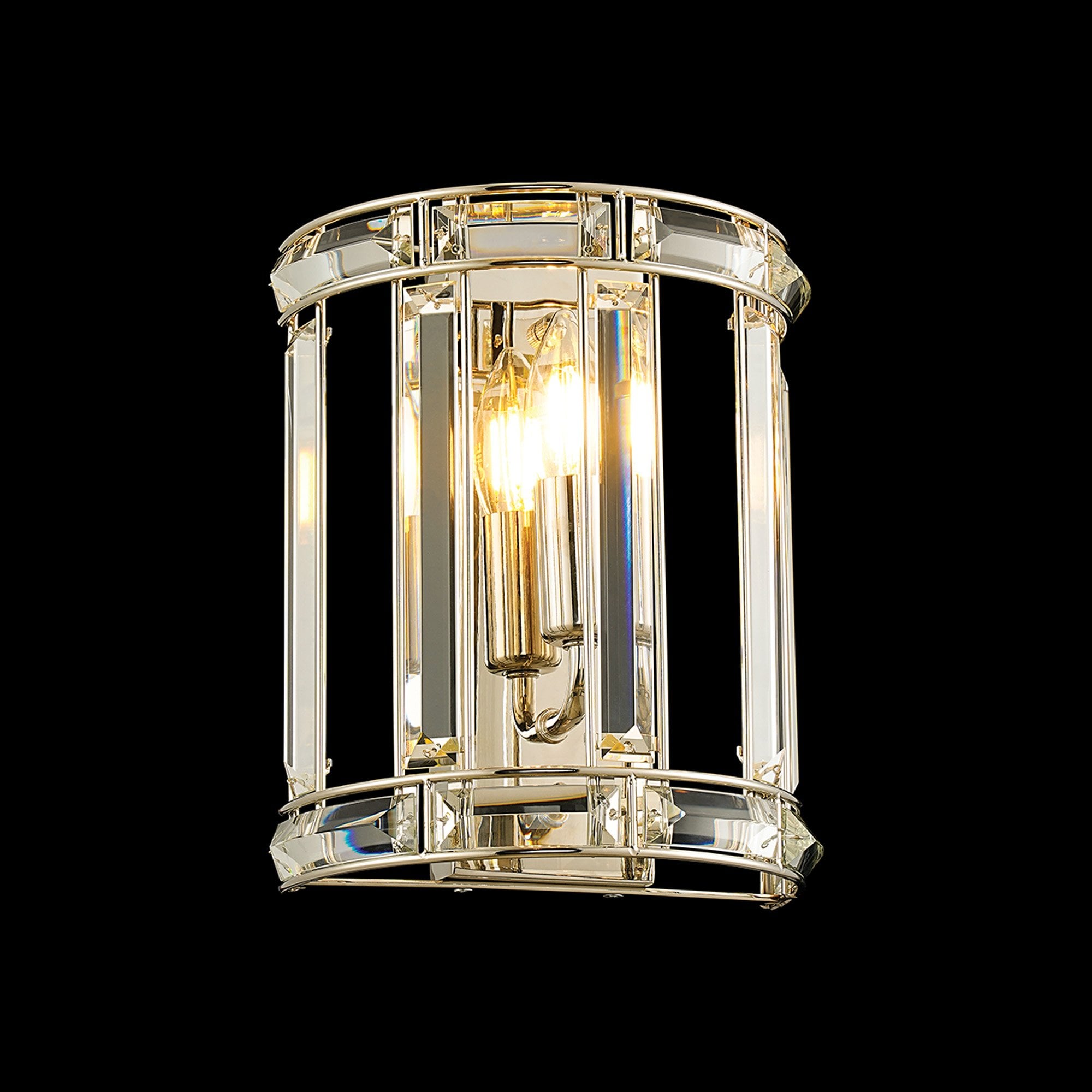 NL99959 Char 1 Light Wall Light Polished Nickel Clear