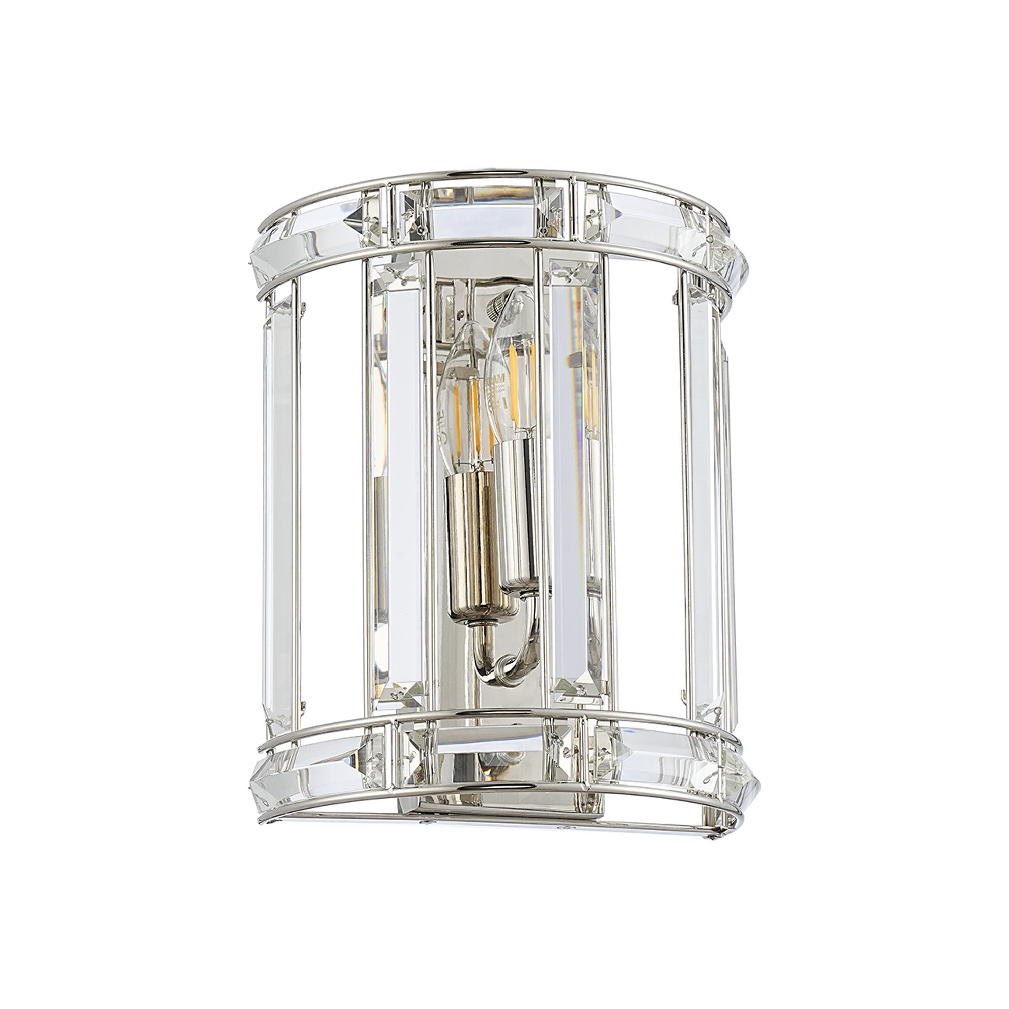 NL99959 Char 1 Light Wall Light Polished Nickel Clear