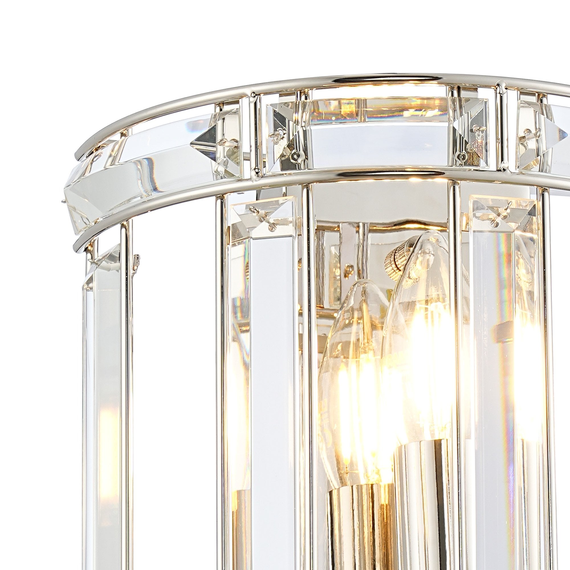 NL99959 Char 1 Light Wall Light Polished Nickel Clear