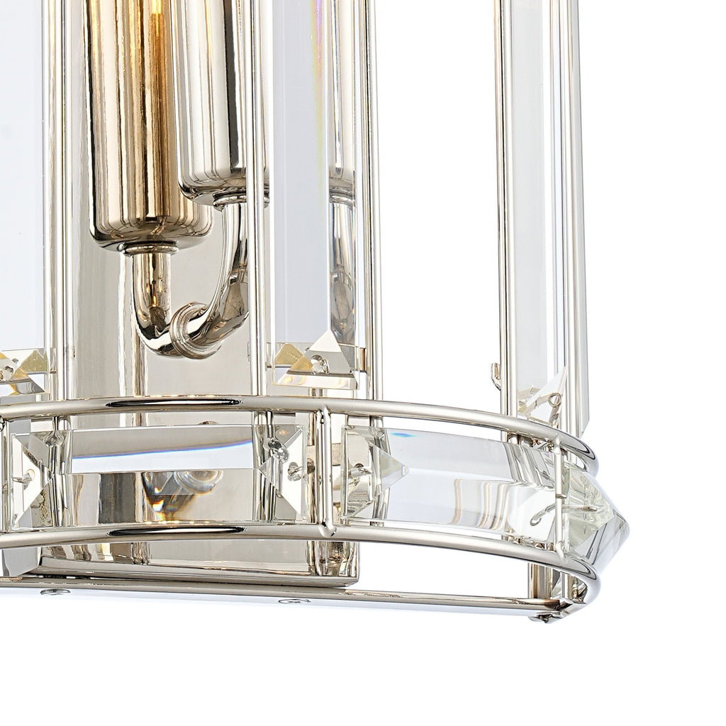 NL99959 Char 1 Light Wall Light Polished Nickel Clear