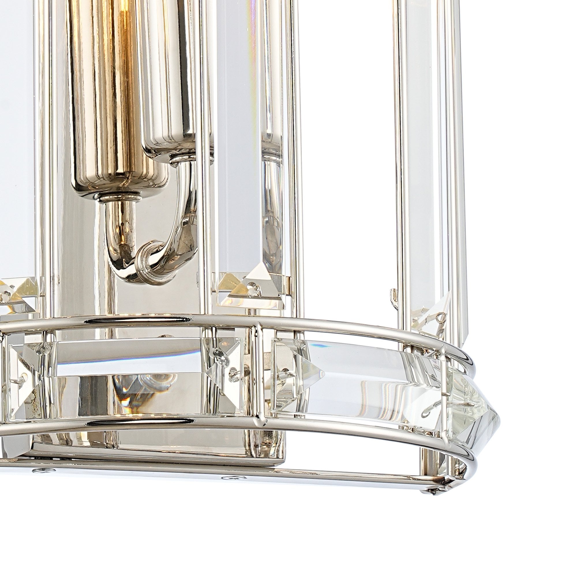 NL99959 Char 1 Light Wall Light Polished Nickel Clear