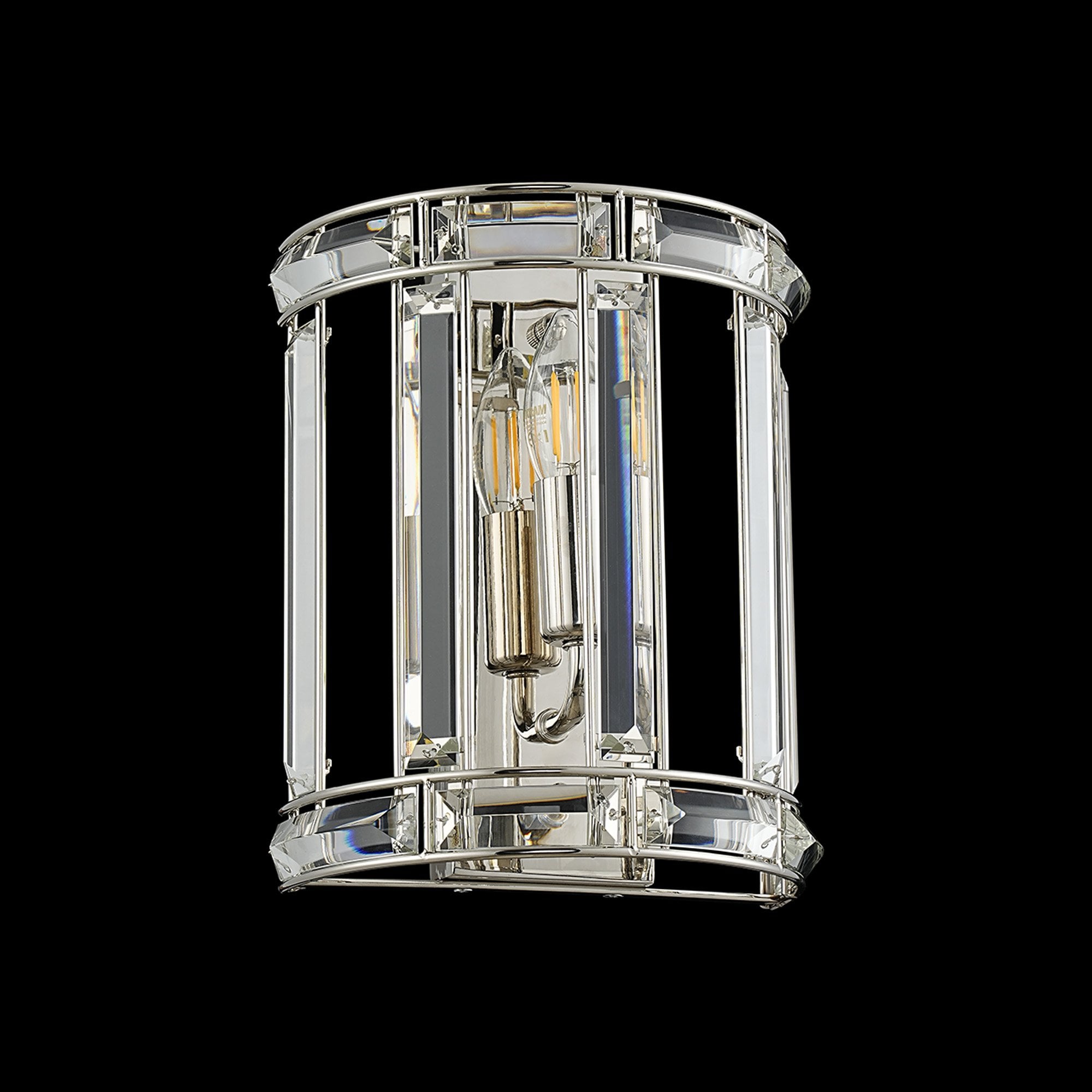 NL99959 Char 1 Light Wall Light Polished Nickel Clear