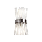 NL83599 Clover 2 Light Wall Light Polished Nickel Clear