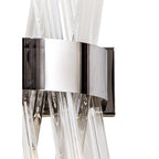 NL83599 Clover 2 Light Wall Light Polished Nickel Clear