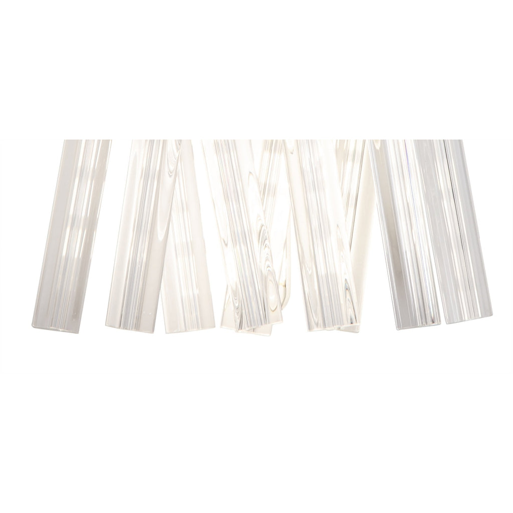 NL83599 Clover 2 Light Wall Light Polished Nickel Clear