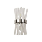 NL83599 Clover 2 Light Wall Light Polished Nickel Clear