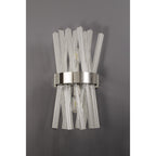 NL83599 Clover 2 Light Wall Light Polished Nickel Clear