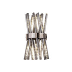 NL83609 Clover 2 Light Wall Light Polished Nickel Smoke