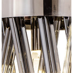 NL83609 Clover 2 Light Wall Light Polished Nickel Smoke