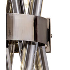 NL83609 Clover 2 Light Wall Light Polished Nickel Smoke