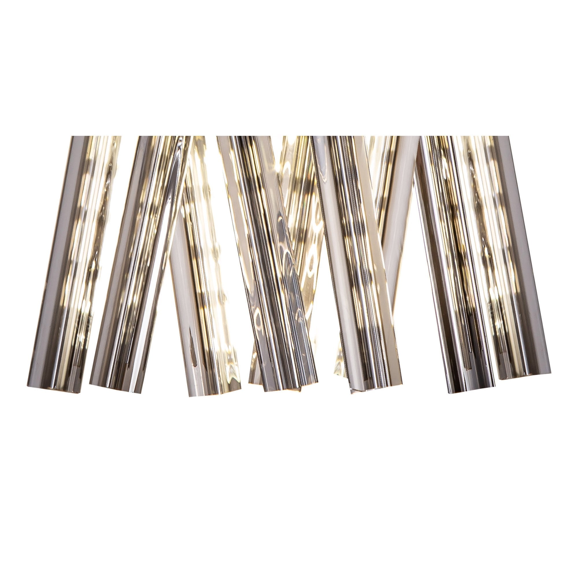 NL83609 Clover 2 Light Wall Light Polished Nickel Smoke