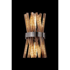 NL83619 Clover 2 Light Wall Light Polished Nickel Champagne Gold
