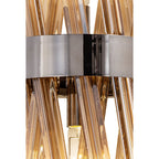 NL83619 Clover 2 Light Wall Light Polished Nickel Champagne Gold