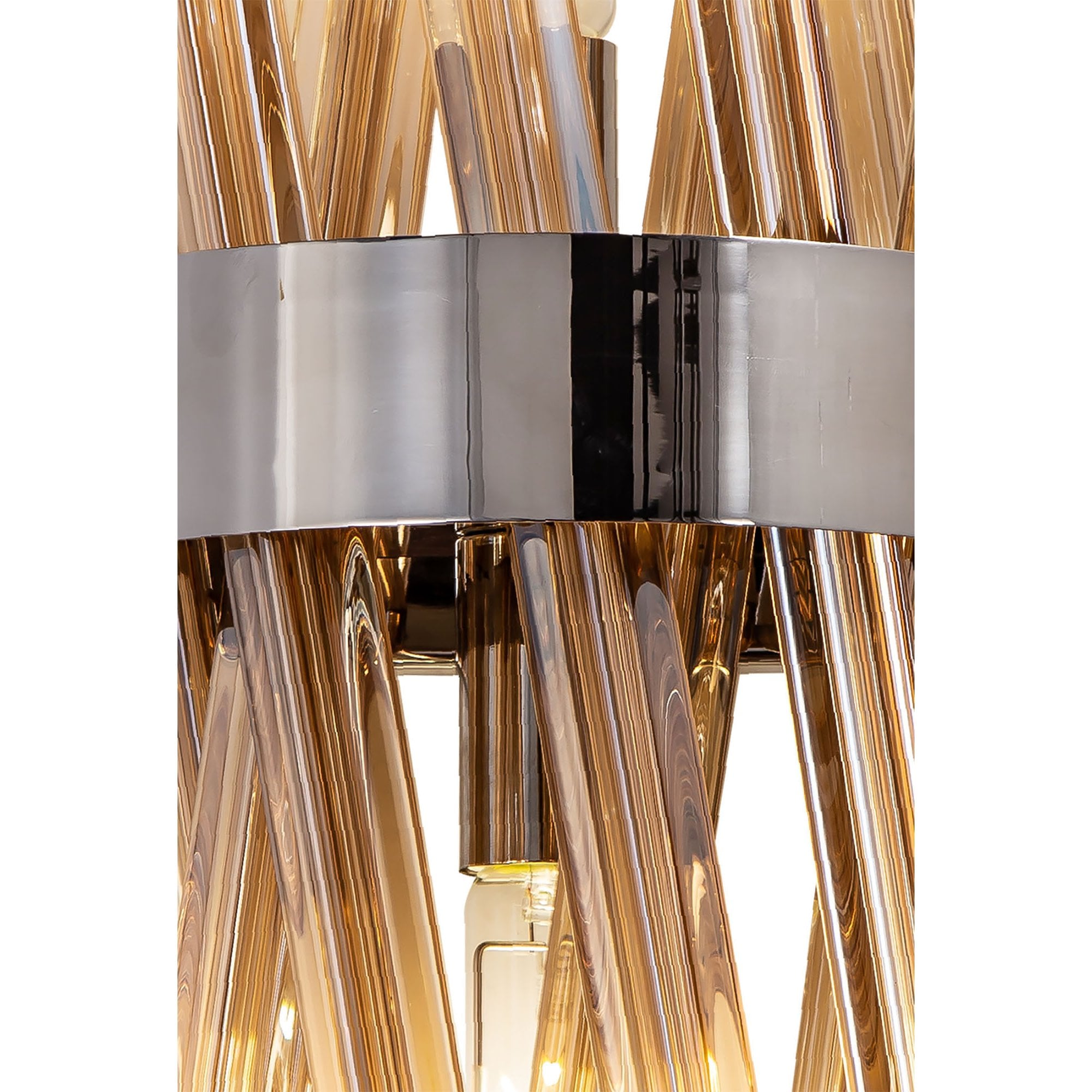 NL83619 Clover 2 Light Wall Light Polished Nickel Champagne Gold