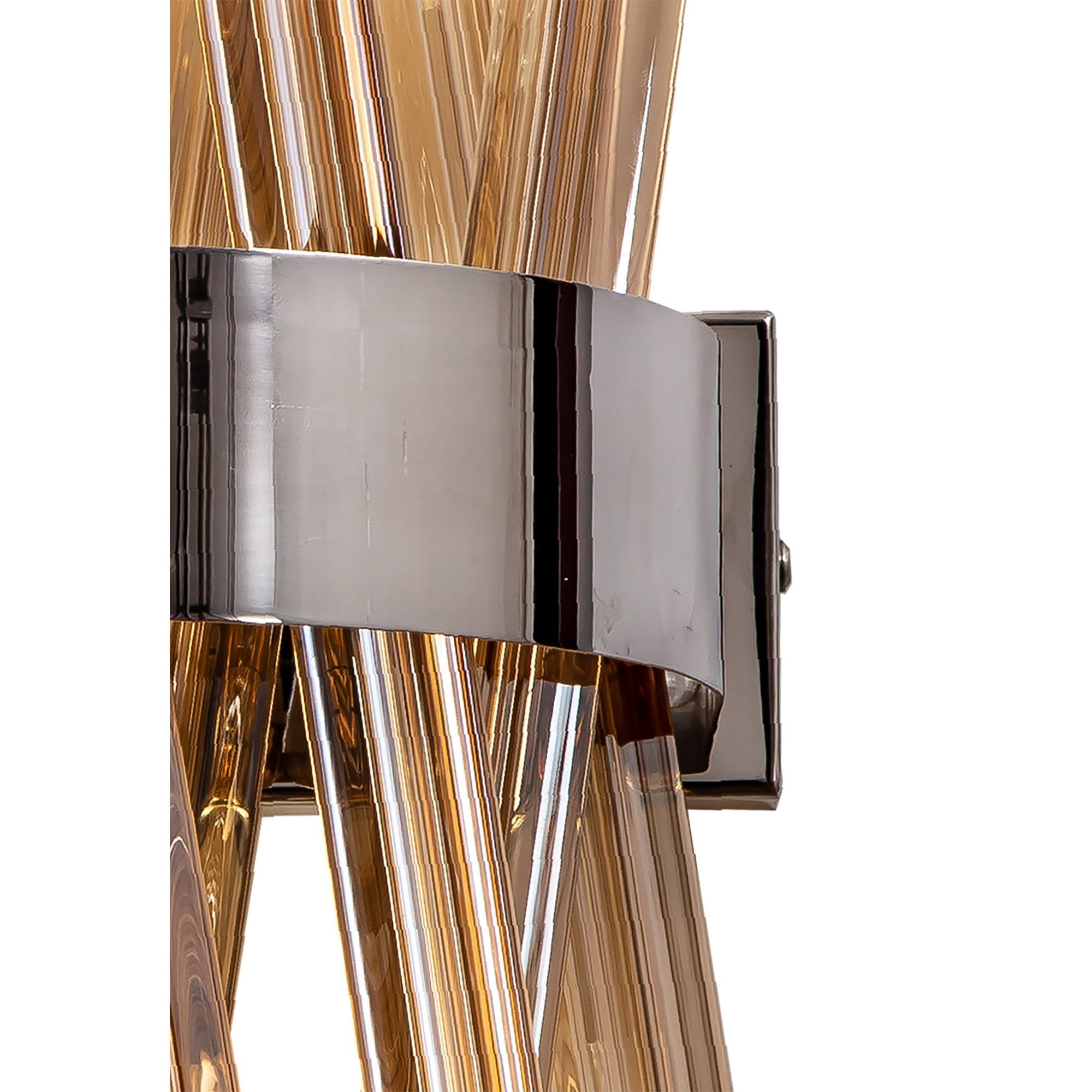 NL83619 Clover 2 Light Wall Light Polished Nickel Champagne Gold