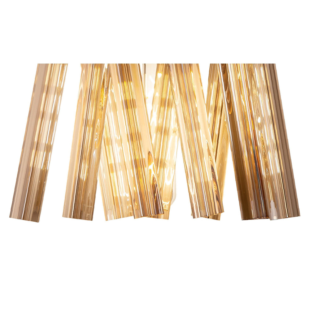 NL83619 Clover 2 Light Wall Light Polished Nickel Champagne Gold