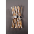 NL83619 Clover 2 Light Wall Light Polished Nickel Champagne Gold
