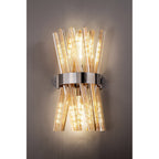 NL83619 Clover 2 Light Wall Light Polished Nickel Champagne Gold