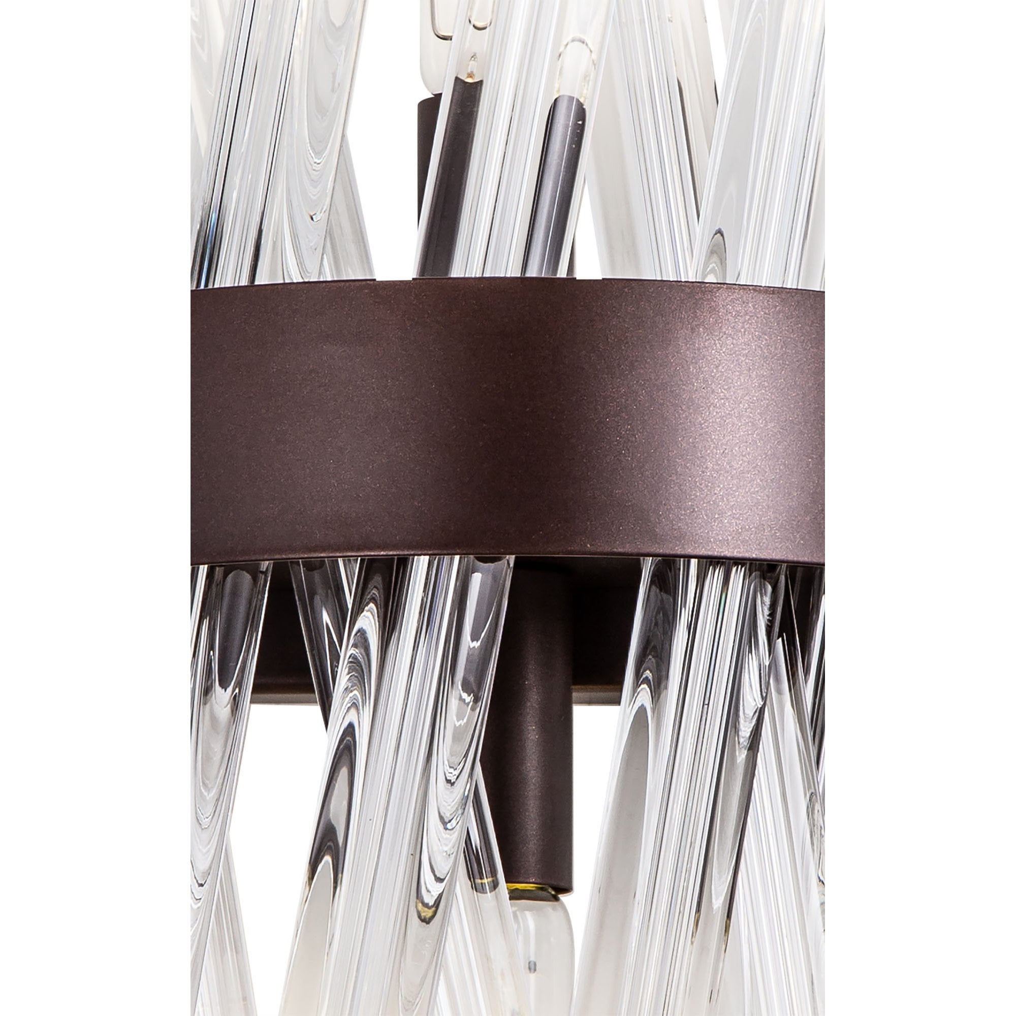 NL83629 Clover 2 Light Wall Light Brown Oxide Clear