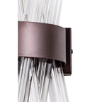 NL83629 Clover 2 Light Wall Light Brown Oxide Clear