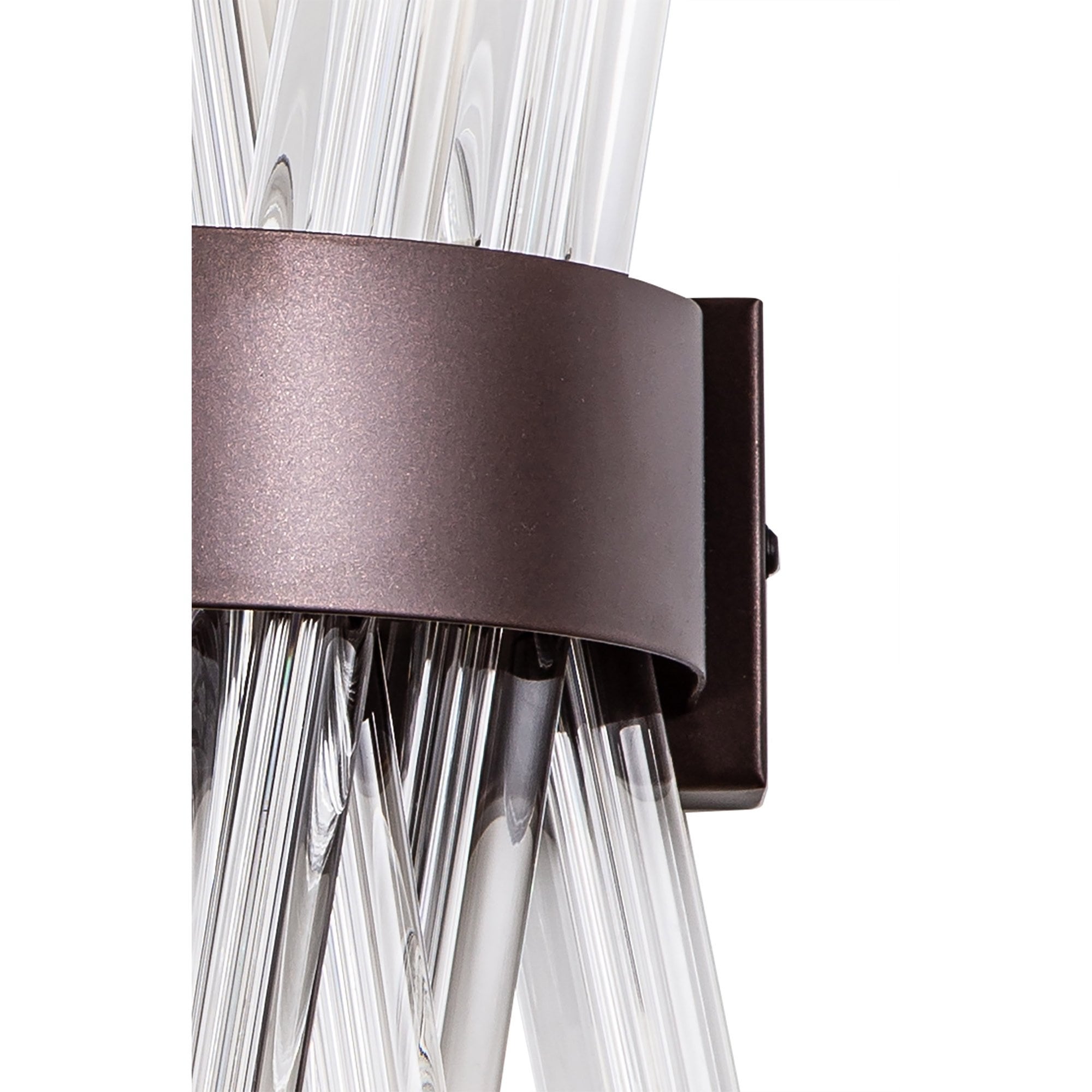 NL83629 Clover 2 Light Wall Light Brown Oxide Clear