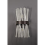 NL83629 Clover 2 Light Wall Light Brown Oxide Clear
