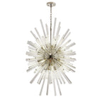 NL87599 Clover 32 Light Oval Pendant Polished Nickel Clear