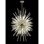 NL87599 Clover 32 Light Oval Pendant Polished Nickel Clear
