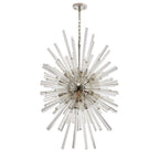 NL87599 Clover 32 Light Oval Pendant Polished Nickel Clear