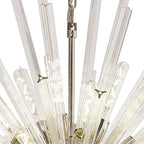 NL87599 Clover 32 Light Oval Pendant Polished Nickel Clear