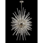 NL87599 Clover 32 Light Oval Pendant Polished Nickel Clear