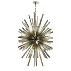 NL87609 Clover 32 Light Oval Pendant Polished Nickel Smoke