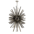 NL87609 Clover 32 Light Oval Pendant Polished Nickel Smoke