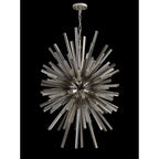 NL87609 Clover 32 Light Oval Pendant Polished Nickel Smoke
