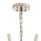 NL87619 Clover 32 Light Oval Pendant Polished Nickel Champagne Gold